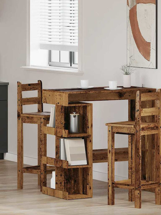 Table Bar Wooden Old Wood 100x48x101.5cm