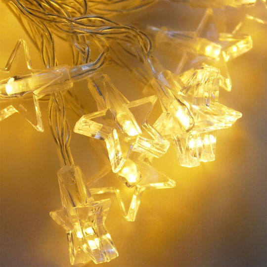 10 Λαμπάκια LED 1.3μ. Θερμό Λευκό Μπαταρίας σε Σειρά