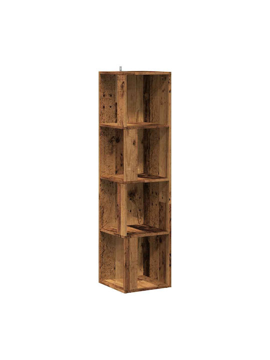 Corner Shelf Wall Coffee 33x33x132cm