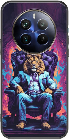 Wild Animals Lion Realme 12+ 5g Black TPU Black Silicone