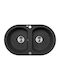 Laveo Dafne Drop-In Kitchen Sink Made of Liquid Granite M78xP47cm Black