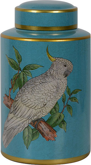 Βαζο Κεραμικο Τυρκουαζ Parrots Υψους 27,50εκ 155-230