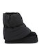 Classic Mini Dipper Puffer Suede Women's Ankle Boots with Fur Black
