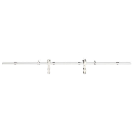 Vidaxl Sliding Door Mechanism Silver 200 cm Stainless Steel