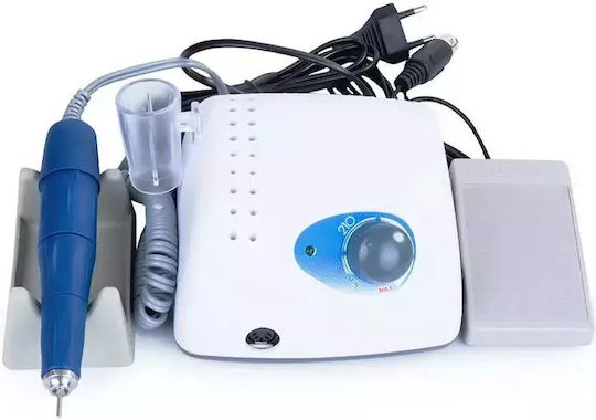 Saeshin Strong 210 Nail Drill Power 65W White with Pedal with 35000 Rotations per Minute