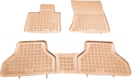 Sahler 3D Rubber Tray Mats for BMW X5 E70 X6 2007+ Beige 3 Pieces