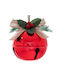 Hanging Bell Ornament Metallic Red