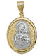 Goldjewels Halskette Amulett Göttliche Mutter aus Gold 14K
