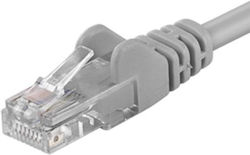 UTP-Patchkabel RJ45-RJ45 Cat.6 1m Grau UTP-6-1-G Kupfer-Patchkabel UTP-Patchkabel RJ45-RJ45 Cat.6 1m Grau UTP-6-1-G Kupfer-Patchkabel