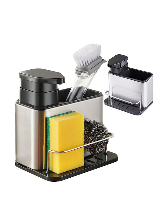 Verk Group Dispenser Kitchen made of Stainless Steel with Sponge Holder Silver 340ml