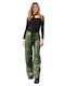 Women's Fabric Trousers Khaki