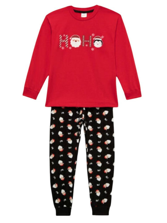Minerva Kids' Pajamas Winter red XMAS HOHOHO!