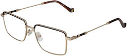 Hackett Herren Metallisches Brillengestell Gold...