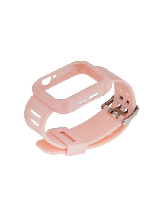 Watch Silicone Case in Pink color for Apple Watch 42mm, Apple Watch 44mm