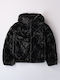 Kids' Quilted Jacket with Hood Black