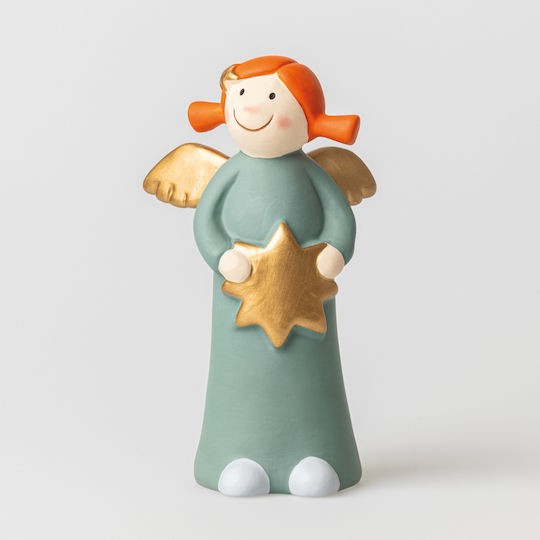Raeder De Crăciun Ceramică Figurină Înălțime 17cm.