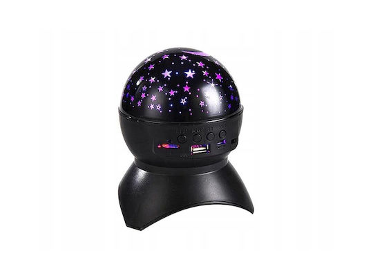 Led Παιδικό Φωτιστικό Projector Μαύρο 13x11cm