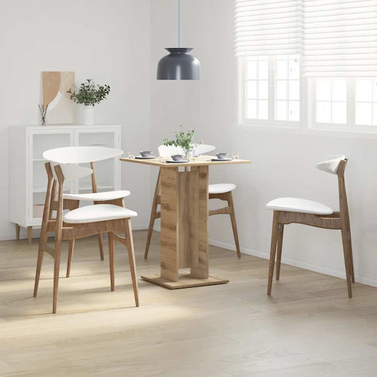 Bistro Table Dining Room Wooden Artisan Oak 60x60x75cm