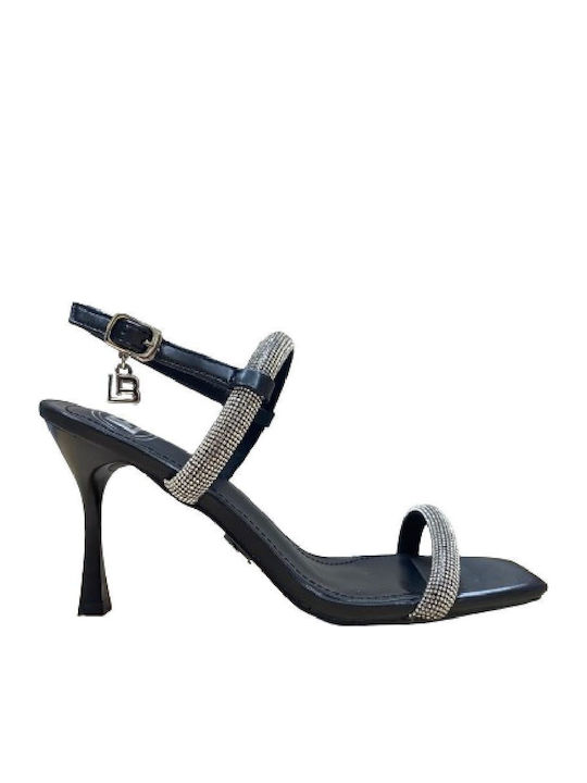 Sandalen mit Strass Schwarz