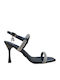Sandalen mit Strass Schwarz