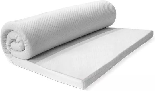 Matratzentopper White Comfort Einzel Schaumstoff Mit Aloe Vera , Abnehmbarer Bezug & Gummibänder 90x200x6cm