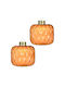 Hängendes Ornament Glas Orange 7.8x8.6cm Set 2Stück