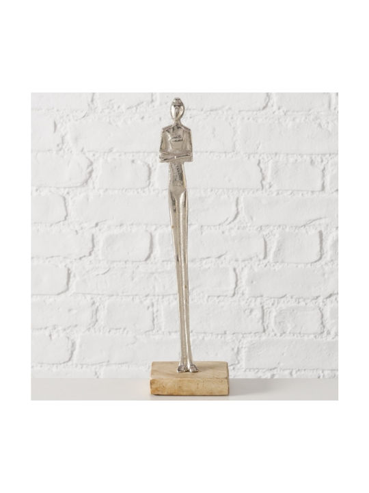 Quina Handmade Decorative Female Figure 38 cm Silver