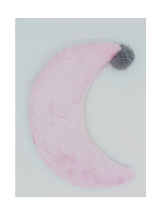 Natural Home Dekokissen für Wiege Mond Pom Pom Rosa 45x19cm