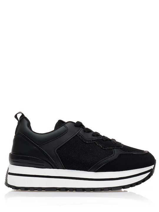 Tsoukalas Damen Flatforms Sneakers Schwarz