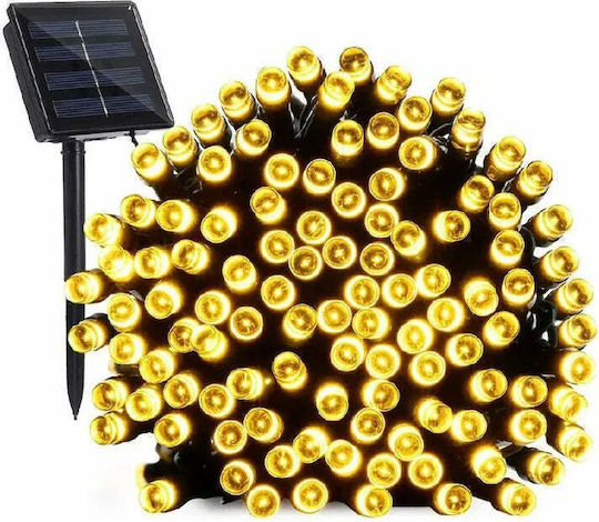 500 Λαμπάκια LED 100μ. Θερμό Λευκό Ηλιακά σε Σειρά