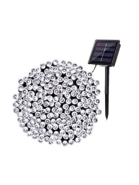 500 Λαμπάκια LED 100μ. Λευκά Ηλιακά σε Σειρά