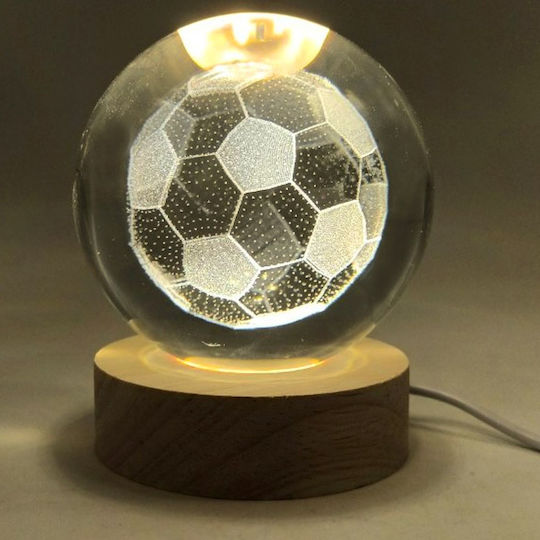 Dekorative Lampe Crystal Ball Weiß