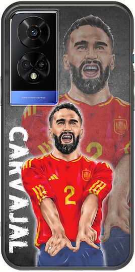 Euro 2024 Dani Carvajal Tcl 50 5g Black TPU Black Silicone