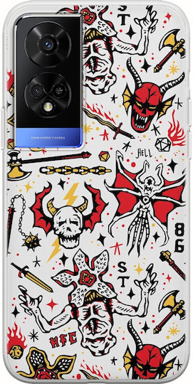 Stranger Things Monsters Tcl 50 5g Flexible TPU Transparent Silicone