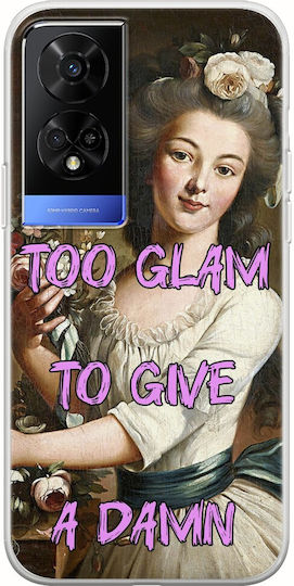 Vintage Lady Too Glam To Give A Damn TCL 50 5G Flexible TPU Transparent Silicone