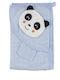 Minilori Baby Baby-Badetuch mit Kapuze Hellblau 85x80cm
