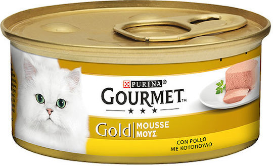 Gourmet Υγρή Τροφή για Ενήλικες Γάτες σε Κονσέρβα με Κοτόπουλο 85gr