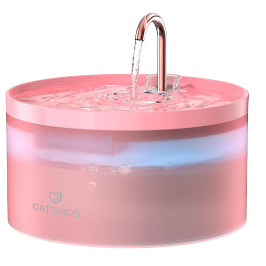 Pet Interest Automatic Plastic Waterer / Fountain for Dog & Cat 3.2lt in Pink Color