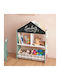 Kids Wooden Bookcase Green 60x30x75cm