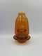 Tabletop Glass Vigil Oil Lamp in Honey Color