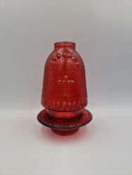 Tisch-Glas-Vigil-Öllampe in Rot