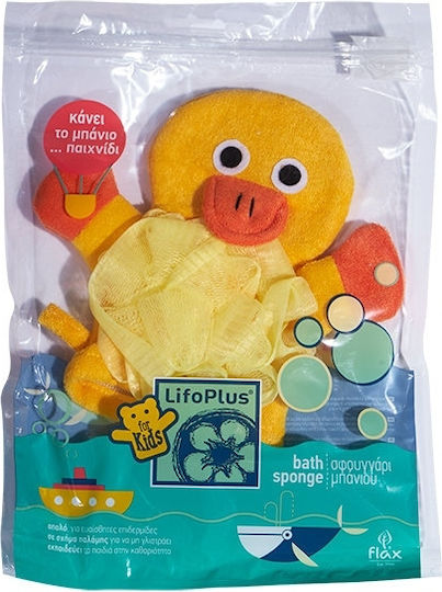 LifoPlus Baby Bath Sponge Παπάκι Yellow 1pcs