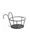 Donica Balcony Planter Hanging Metal Frame Black 22cm