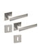 Conset Door Handle Pair Rose C2335-s05 Matte Nickel