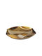 Metallic Gold Wavy Platter Ø35 H7cm