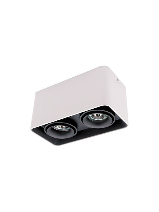 Elmark Doppel Spot mit Fassung GU10 in Schwarz Farbe