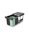 Brabantia Brabantia Mülleimer Sort & Go Kunststoff Dunkelgrau & Jadegrün 40,4x39,6x48,1cm