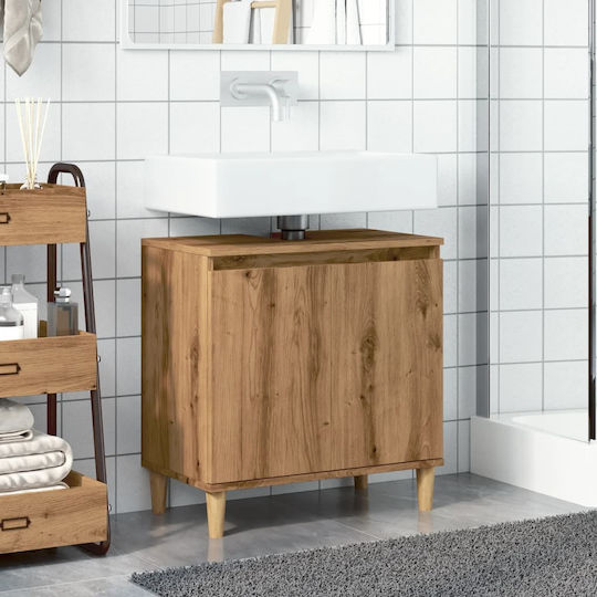 vidaXL Шкаф без Мивка Д58xШ33xВ60см Oaks