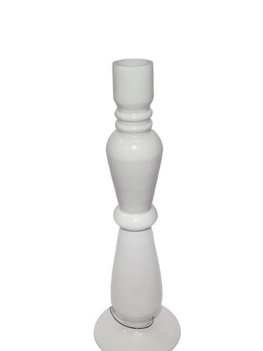 Zaros Candle Holder Glass in Beige Color 8x27cm 1pcs
