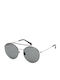 Belstaff Unisex Sunglasses with Silver Metal Frame and Gray Lens